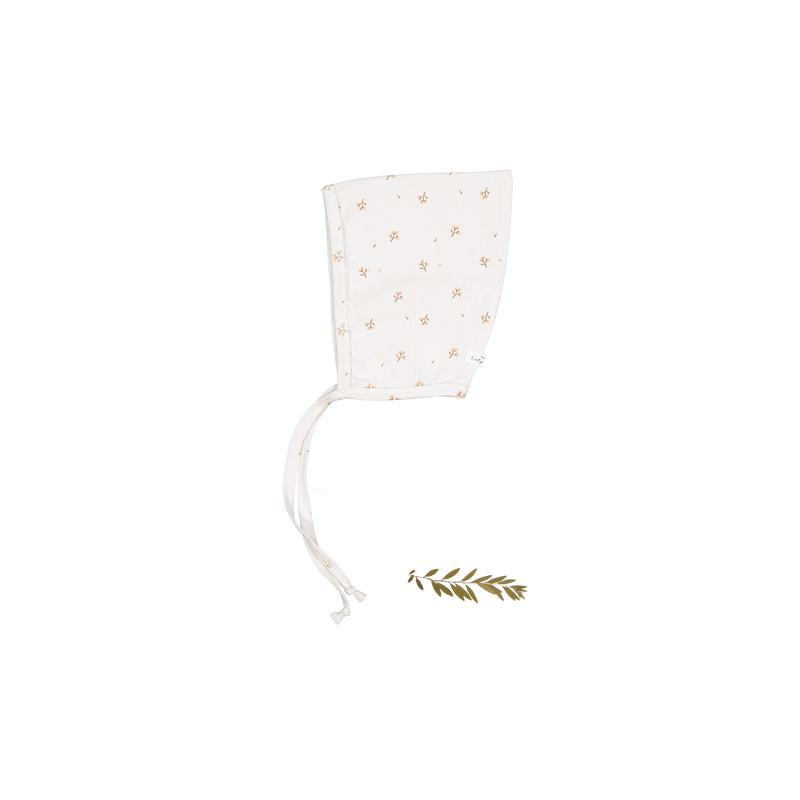 The Printed Pixie Bonnet - Tan Blossom