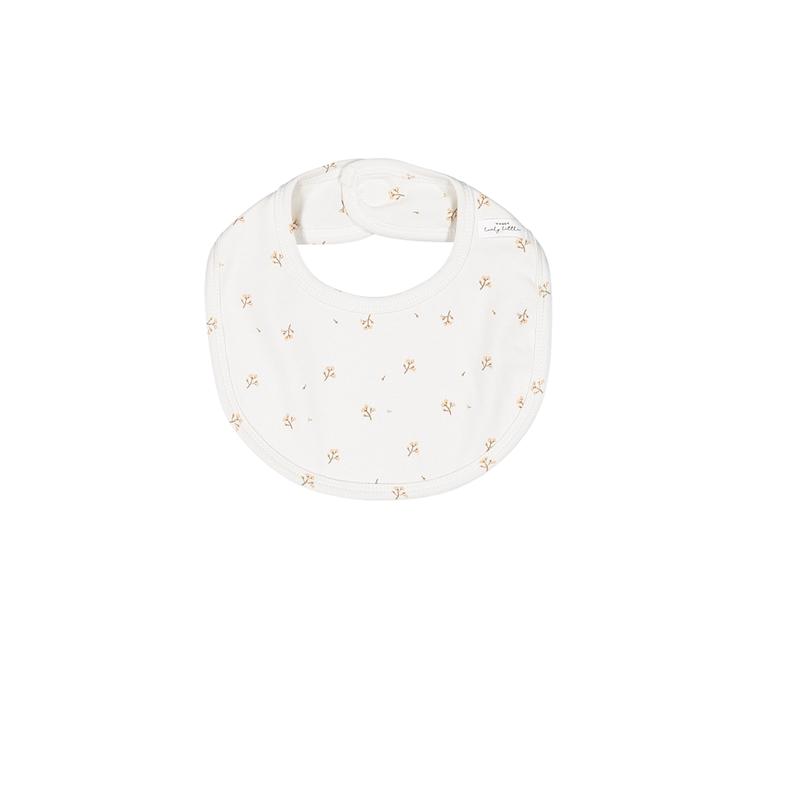 The Printed Bib - Tan Blossom