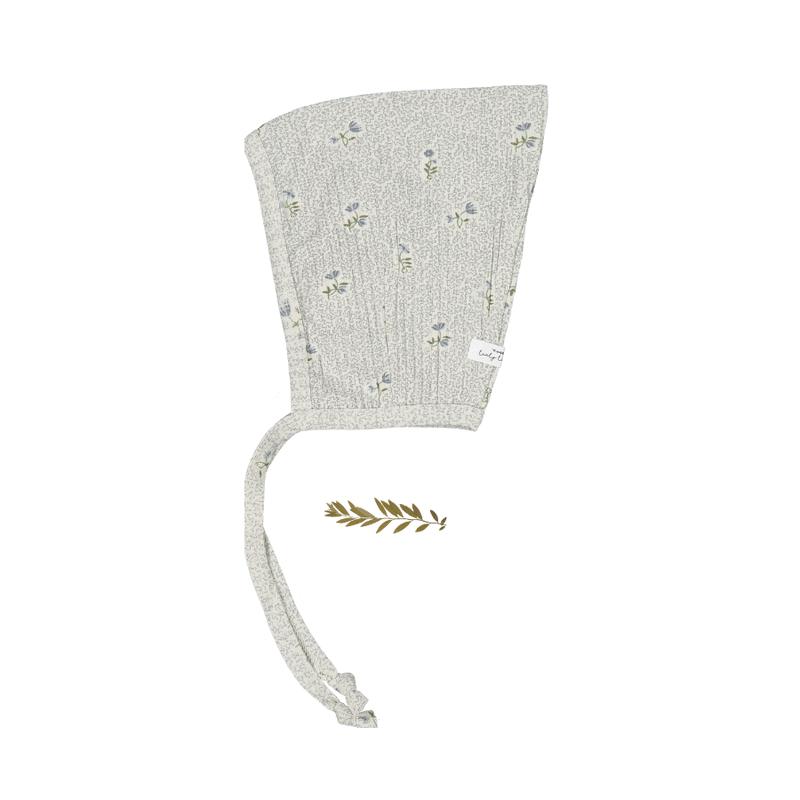 The Printed Pixie Bonnet - Dahlia Blue
