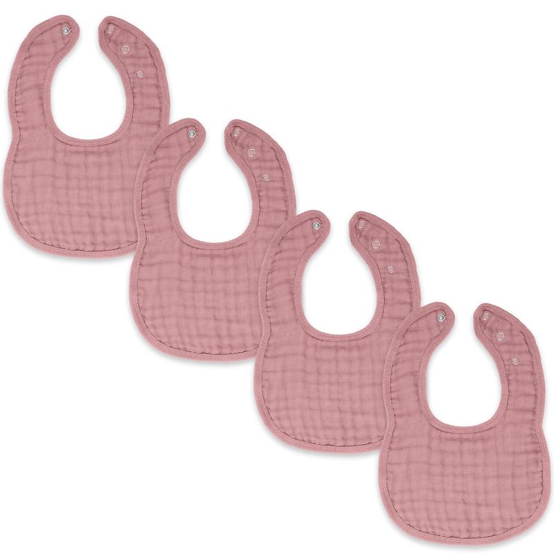 Muslin Bibs in Mauve