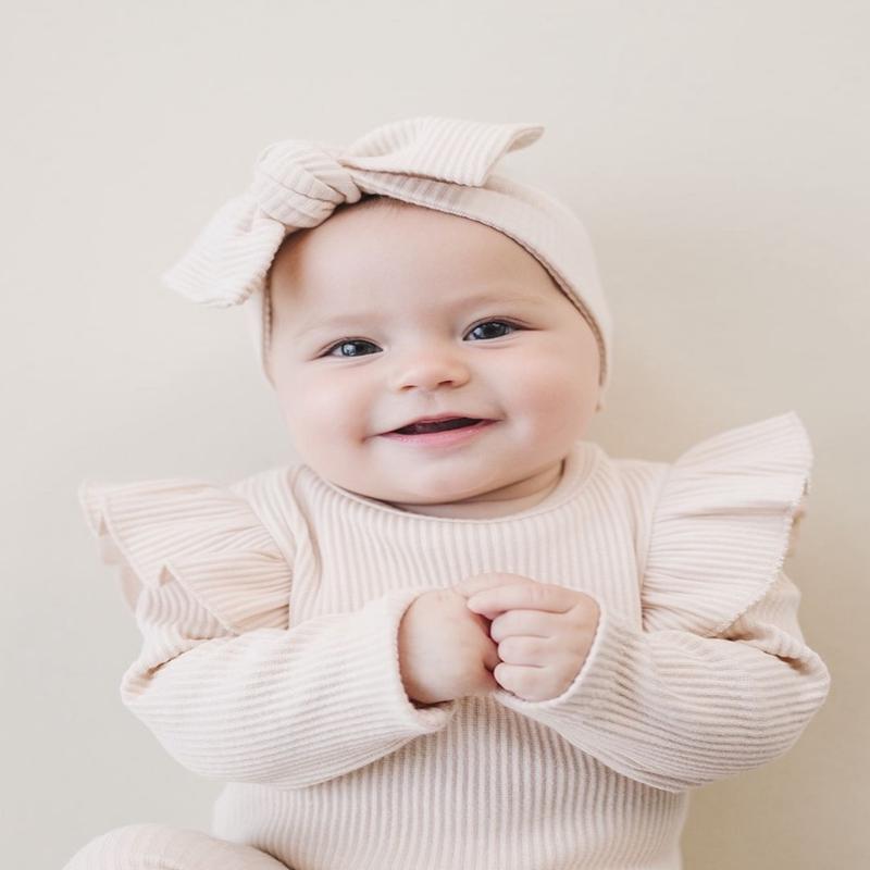 Flutter Sleeve Baby Bodysuit | Vanilla