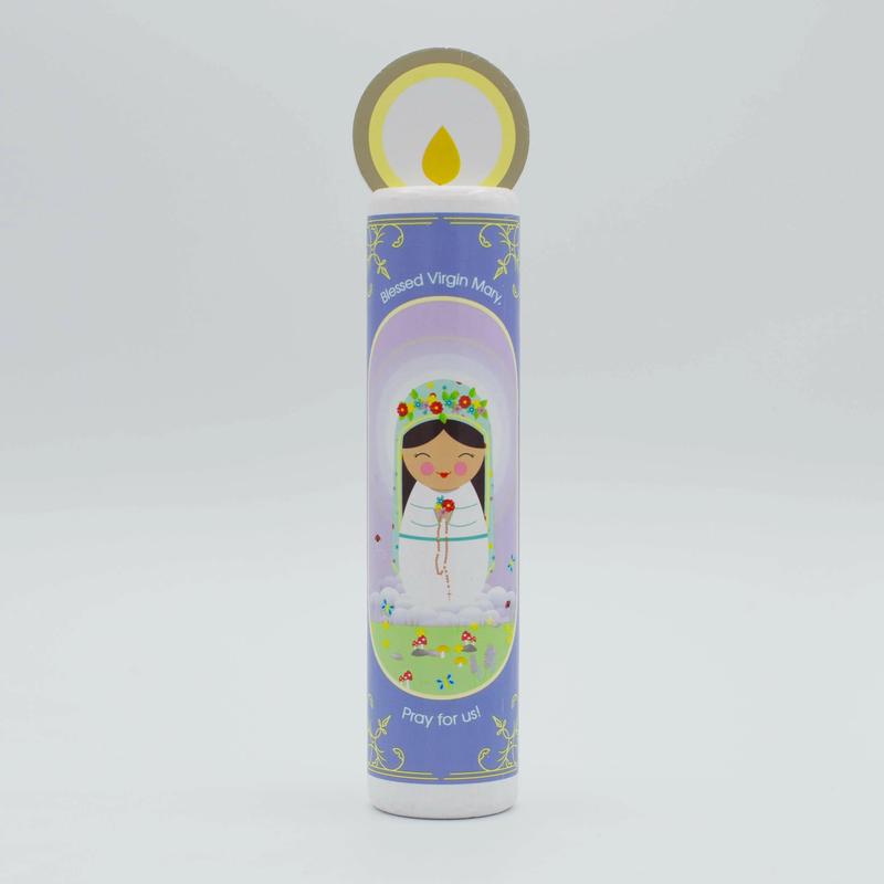 Blessed Virgin Mary (The Memorare) Wooden Prayer Candle