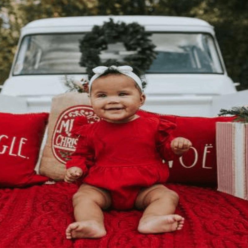 Rhodes Bubble Shorty Romper - Scarlett