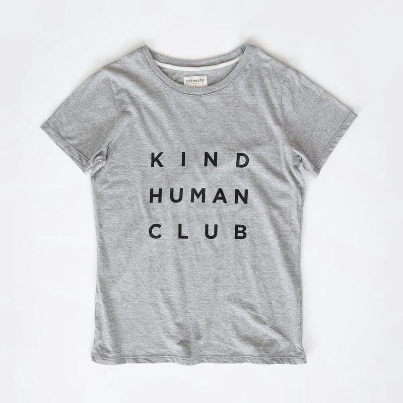 Kind Human Club Women\'s Short Sleeve Tee - Heather Grey