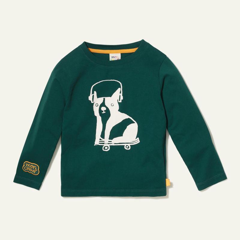 Recycled Cotton Walter Baby T-Shirt - Pine Green