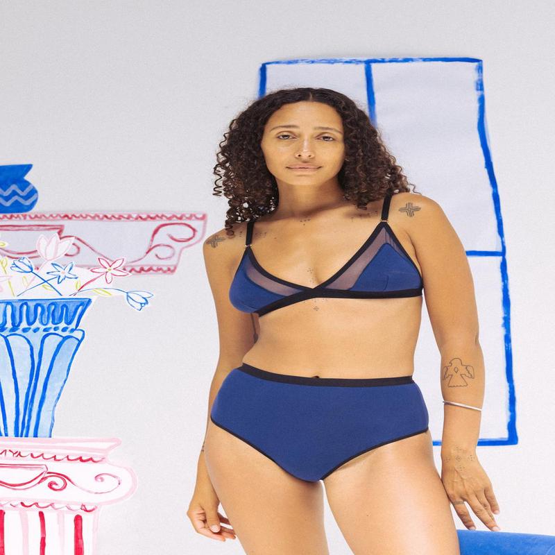 High Waist Thong - Royal