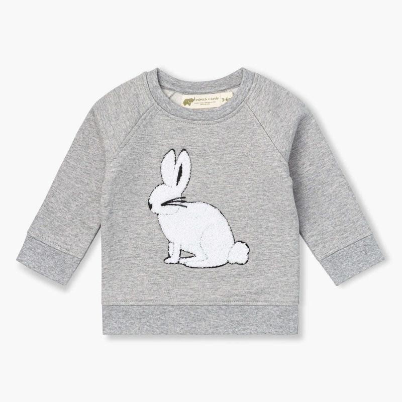 Embroidered Crewneck Sweatshirt - Bunny Love