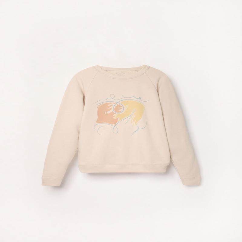 Adult Organic Pima Cotton Sweatshirt - Pastel Birds
