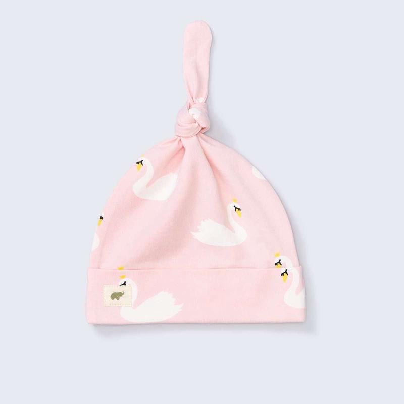Top Knot Cap - Royal Swans