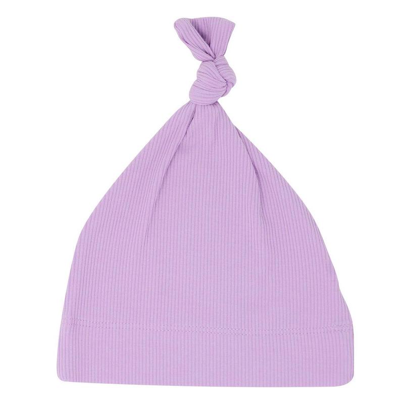 Knot Hat - Lupine Purple Ribbed