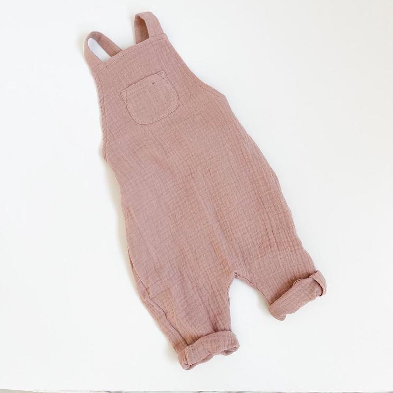 Cross Back Overall - Blush