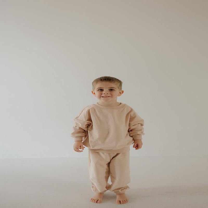 Child Sweat Set | Cashew