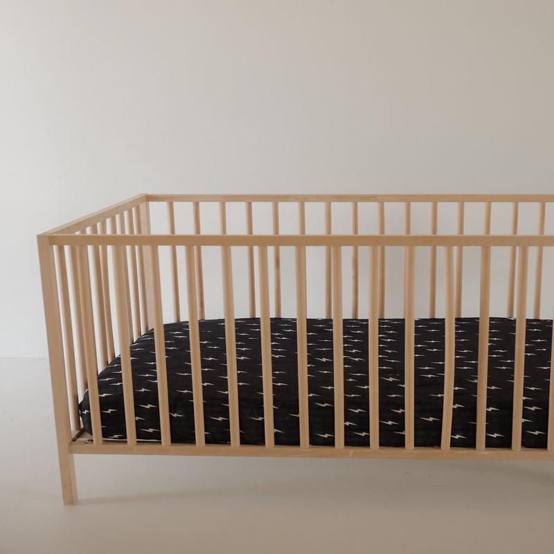 Muslin Crib Sheet | Midnight Bolt