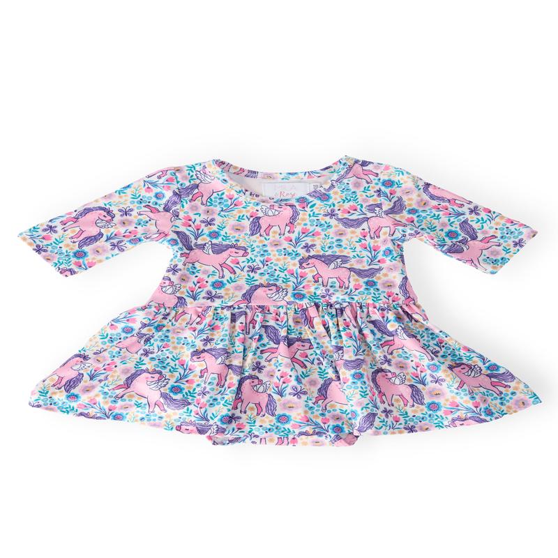 Head in the Clouds 3/4 Sleeve Twirl Bodysuit
