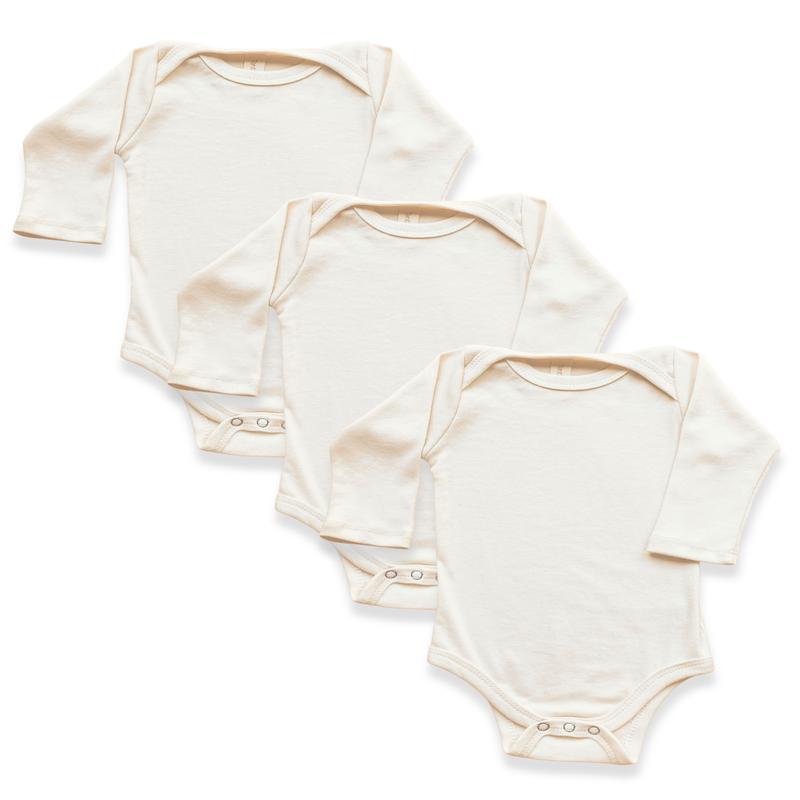 3 Pack - Organic Baby Bodysuit Long Sleeve