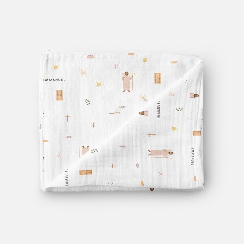 Jesus Muslin Swaddle Baby Blanket