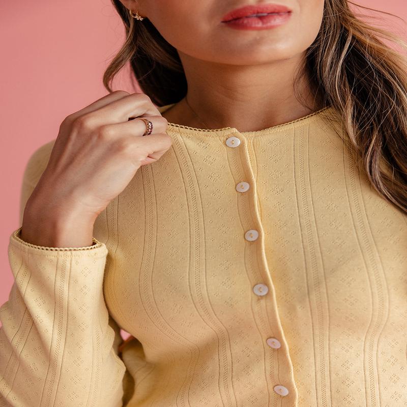 Just Friends Pointelle Cardigan