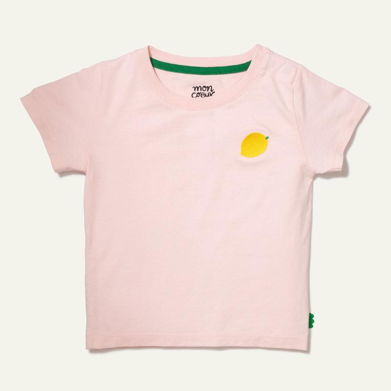 Recycled Cotton Pink Lemon Kid T-Shirt