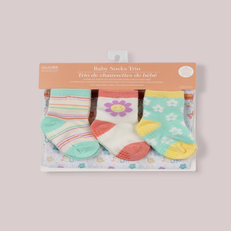 3-Pack Soft Durable Baby Socks Set - Bonjour Bb