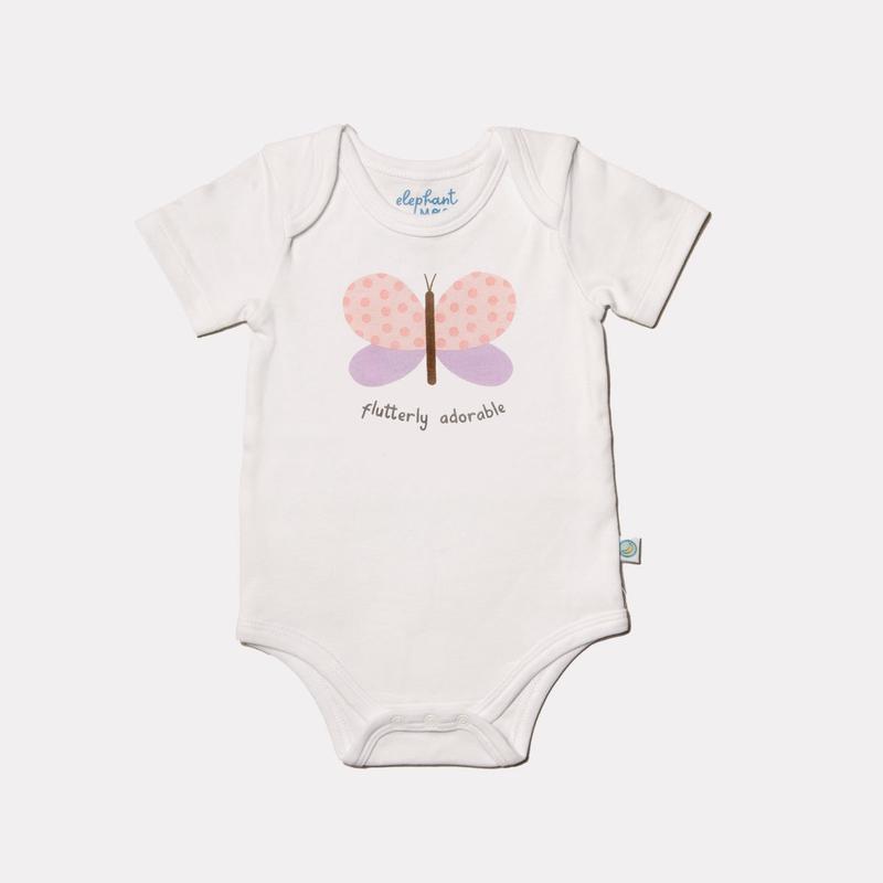 Grow With Me-Short Sleeved Onesie - Flutterly Adorable