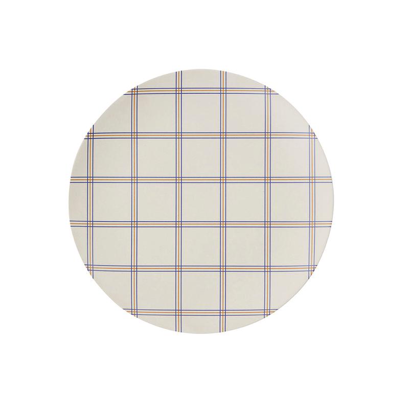 Grid Small Tray in Optic Blue