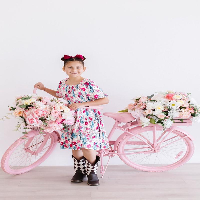 SALE Dots & Daisies Smocked Ruffle Dress