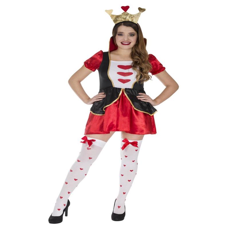 Adults Queen of Red Hearts Costume, Short