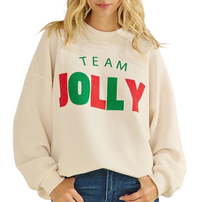 \"Team Jolly\" Knit Top