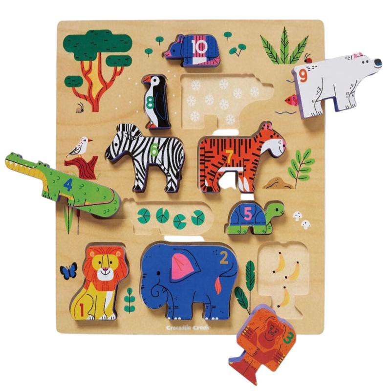 123 Zoo Stacking Wood Puzzle