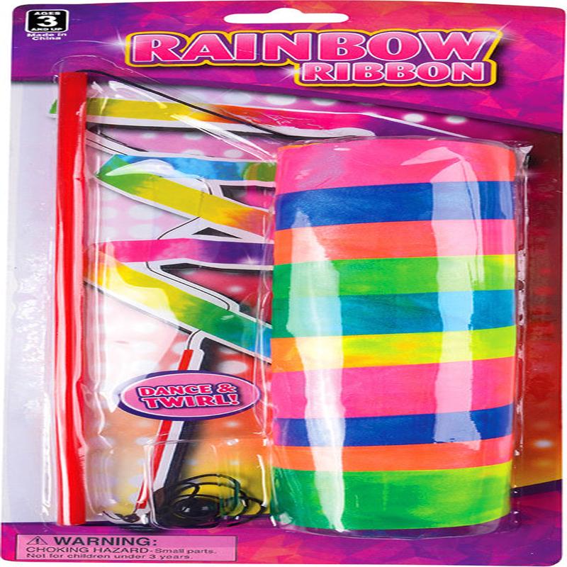 11.75\" Rainbow Ribbon Wand