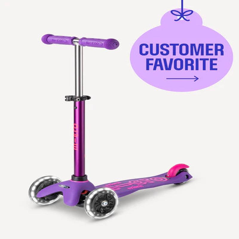 Micro Mini Deluxe LED Purple/Pink Scooter