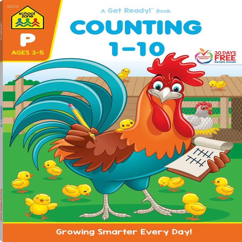 School Zone Counting 1-10 Workbook
