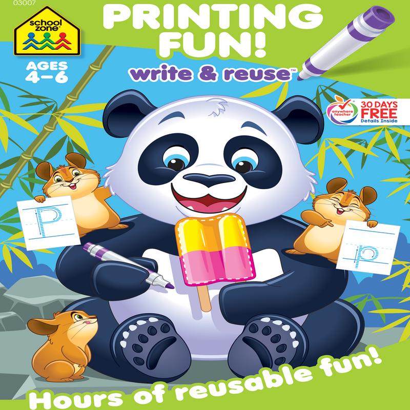 School Zone Printing Fun! Workbook