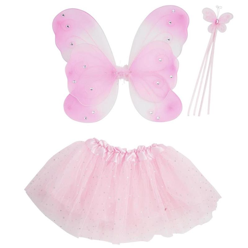 Mud Pie Light Pink Tutu Wing & Wand Set