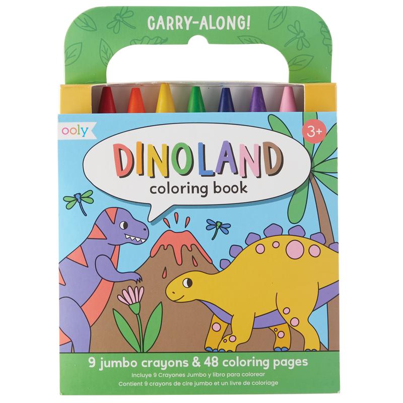 Ooly Carry Along Coloring Book Set - Dinoland