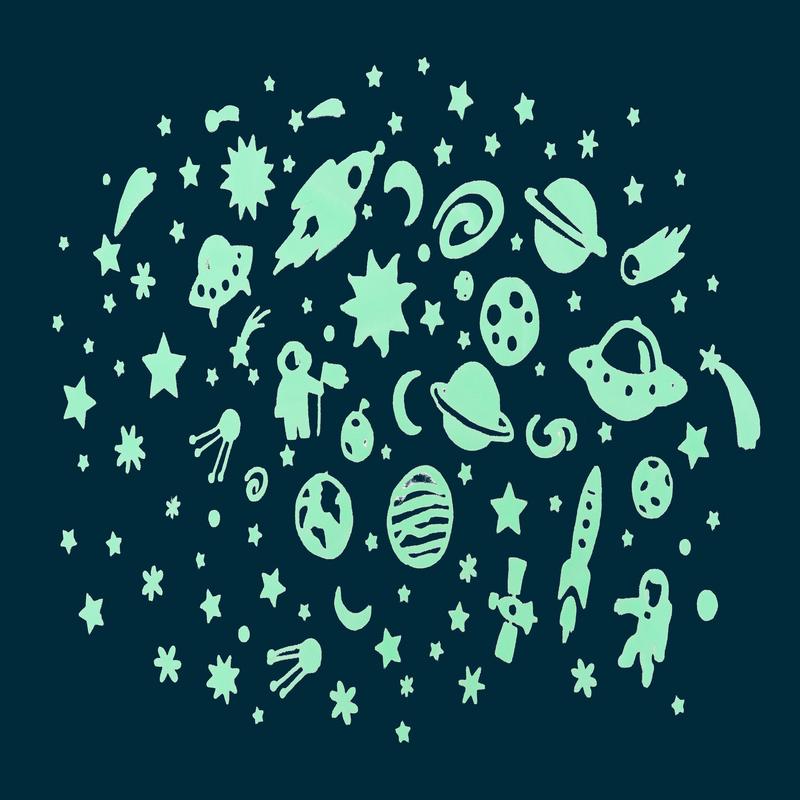 Gloplay Glow in the Dark Wall Stickers - Space Adventure Series