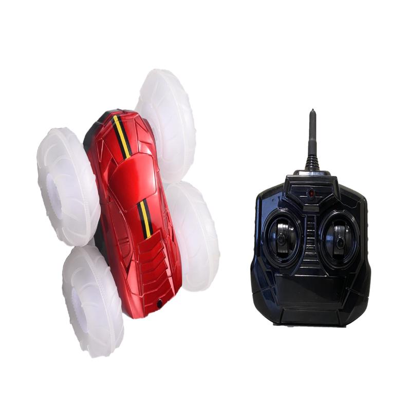 Mindscope Turbo Twister Flip Racer Bright LED Light Up Stunt RC Remote Control Red Vehicle