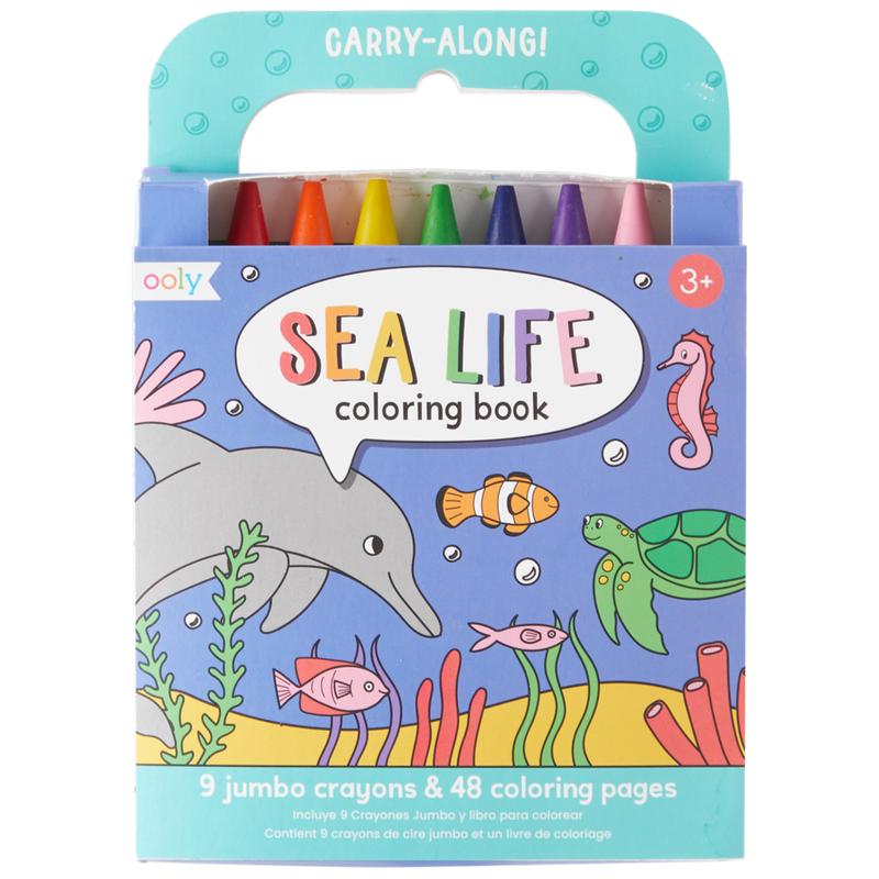 Ooly Carry Along Coloring Book Set - Sea Life
