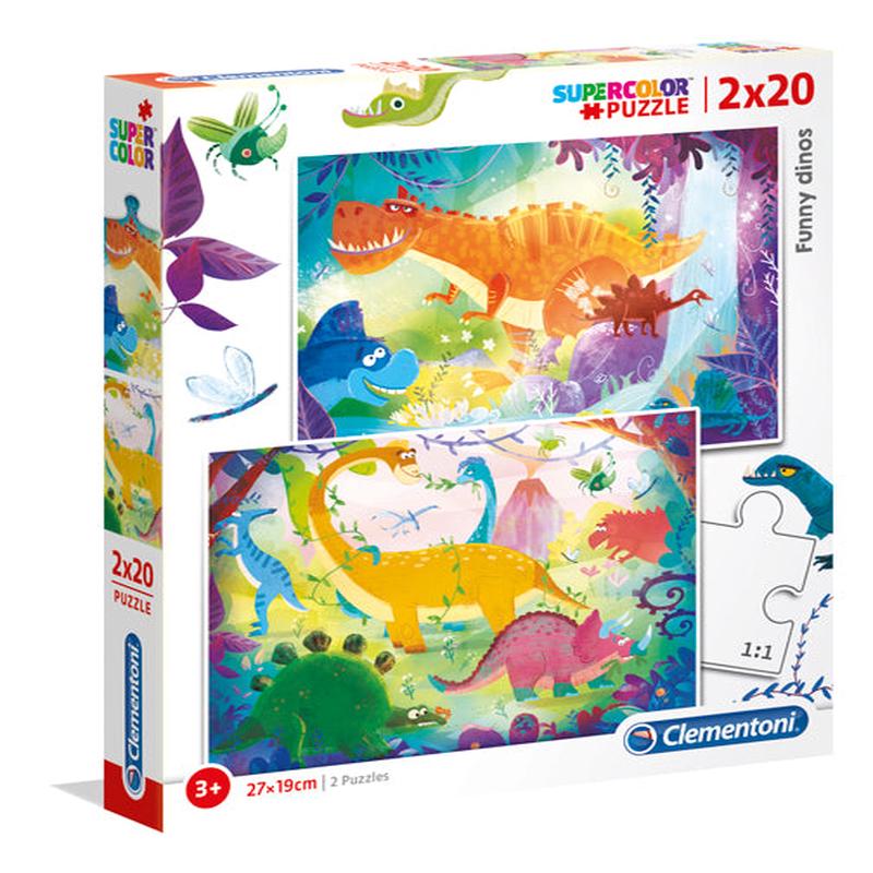 Creative Toy Co 2-pack Dinosaurs Supercolor Puzzles