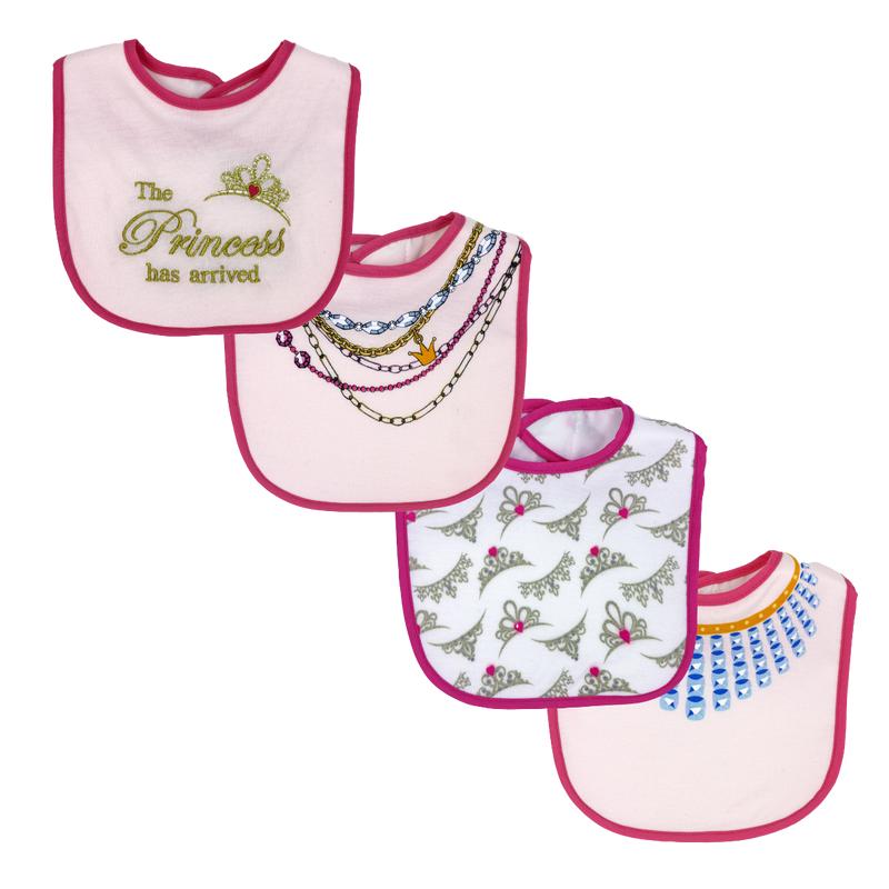 Rose Textiles 4-Pack Waterproof Bib | The Princess