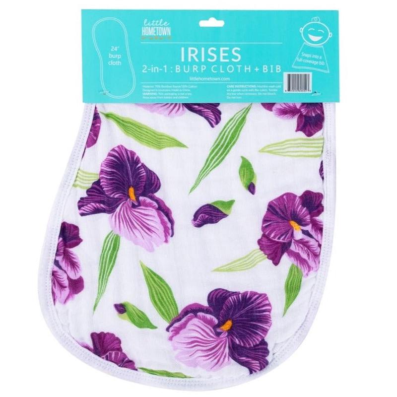 Little Hometown 2-in-1 Burp Cloth and Bib | Iris