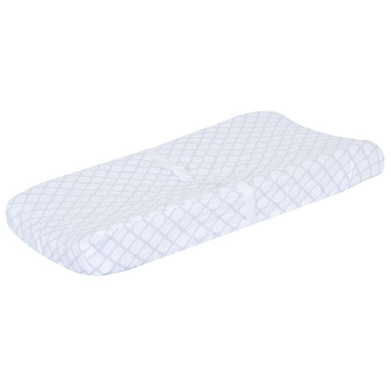 Just Born Grey Diamond Trellis Pad Cover