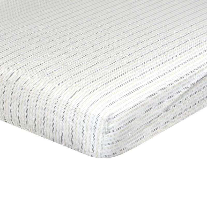 Just Born Dream Fitted Crib Sheet, Taupe/Gray