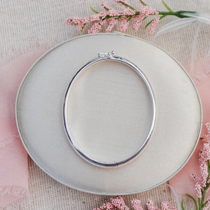 Cherished Moments Med Silver Bangle Bracelet