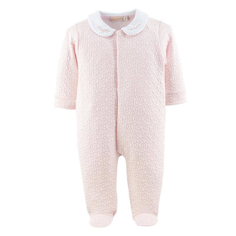 Baby Club Chic Hearts Footie w/Embroidered Collar