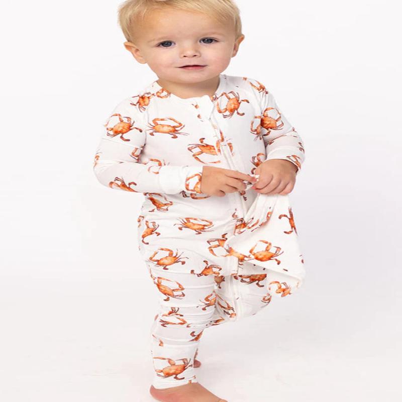 Southern Slumber Orange Crab Zip Sleeper