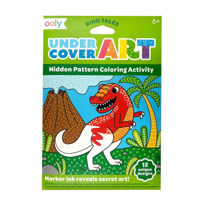 Undercover Art Hidden Pattern Coloring Activity DIno Tales