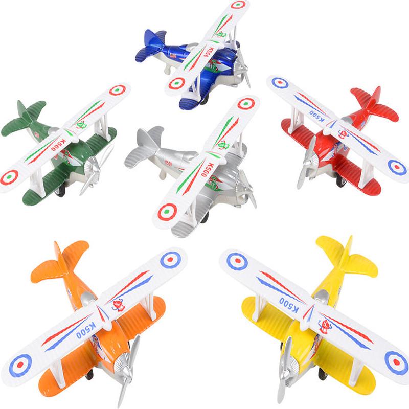 Die-Cast Pull Back Classic Biplane