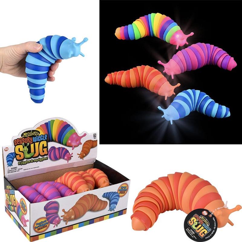 7\" Light-Up Wiggle Sensory Slug