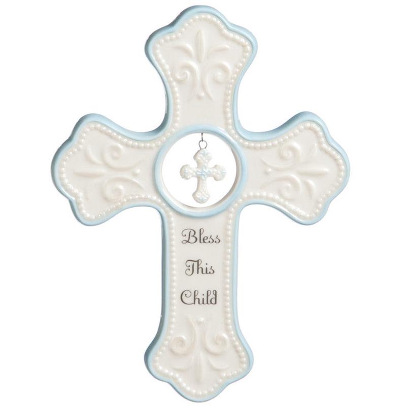 Demdaco Blue Hanging Cross